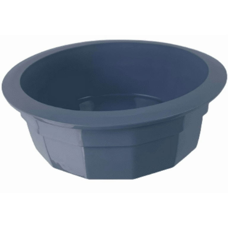 Vibrant Life Small Crock Dog Bowl Blue 2.5 Cup Capacity Dishwasher