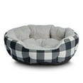 thumbnail image 1 of Vibrant Life Small Cuddler Pet Bed with Bolstered Sides, Black Buffalo Plaid, 1 of 5