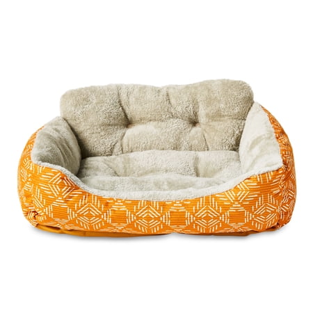Vibrant Life Small Lounger Dog Bed, Yellow