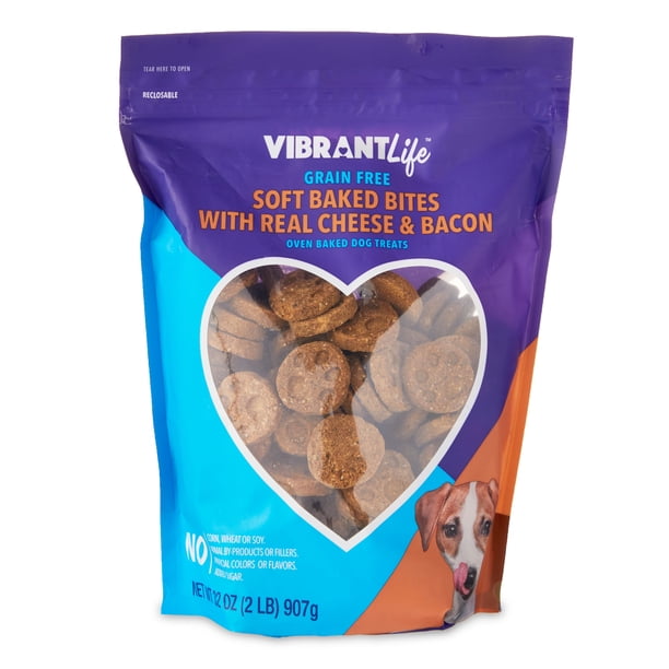 Vibrant Life Soft Baked Bites with Real Cheese & Bacon Dog Treats, 32