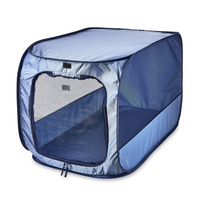 Vibrant Life Soft-Sided Large Blue Pop Open Dog Kennel