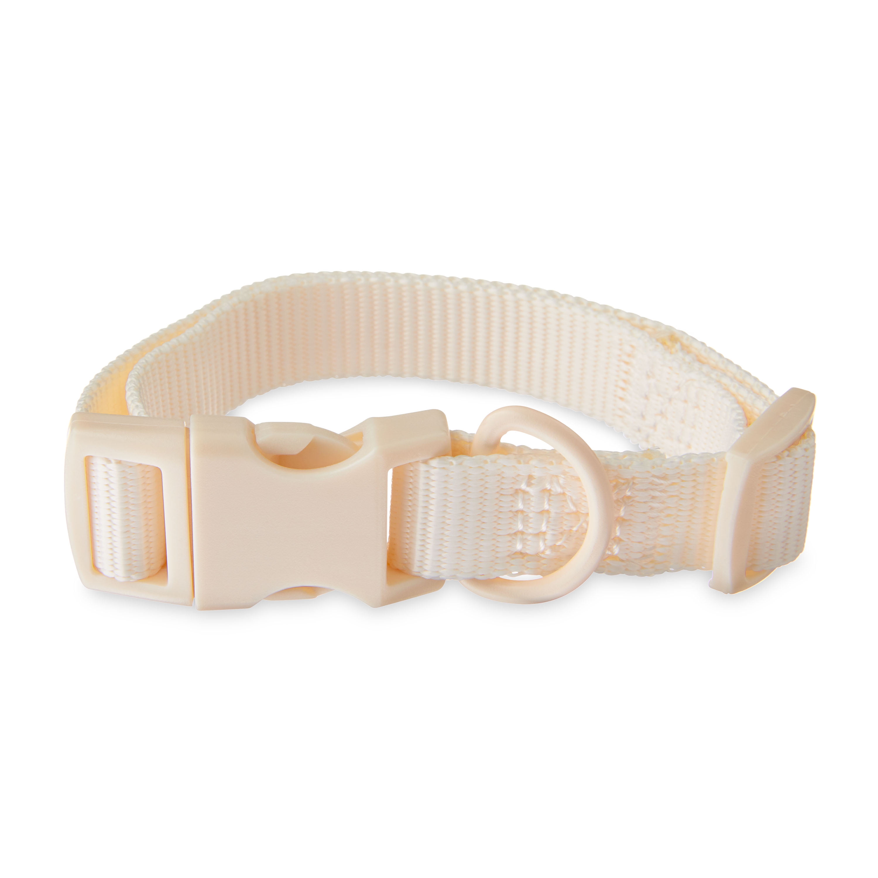 Vibrant Life Solid Adjustable Dog Collar, Cream, Small