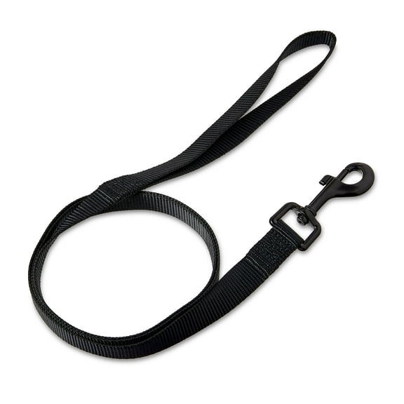Vibrant Life 4' Solid Polyester Leash, Black, M