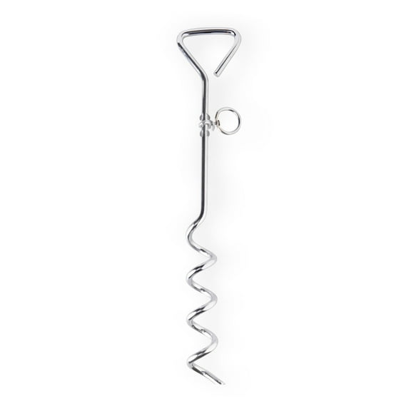 Vibrant Life Spiral Steel Stake for Dogs, Medium, 18"