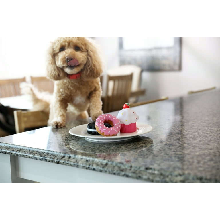 Vibrant Life Squeaky Pastry Dog Toy Assorted Designs Cookie Donut