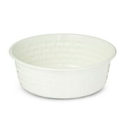 Vibrant Life Medium 4-Cup Stainless Steel Bone Textured Pet Bowl, White