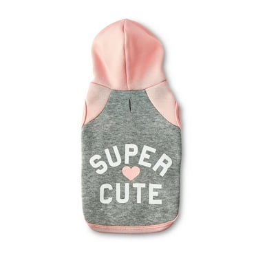Vibrant Life Super Cute Cat and Dog Hoodie, Pink, XS