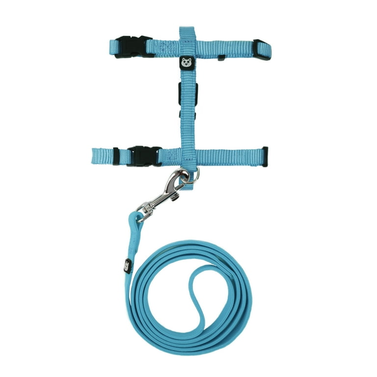 Vibrant Life Teal Harness Leash Combo for Cats 5 10lbs Neck Size 6 8 Inches Chest Size 8 12 Inches Walmart