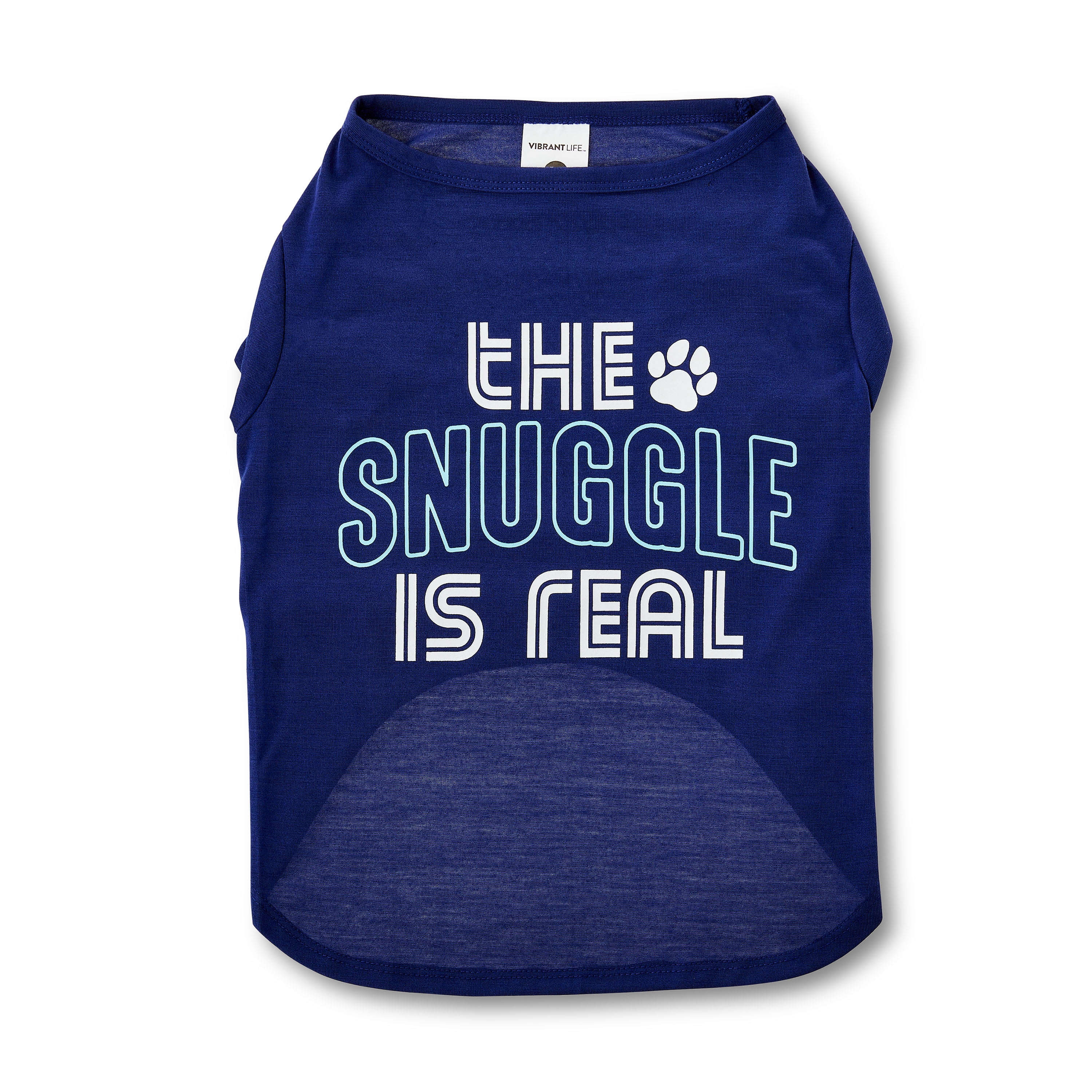 Vibrant Life The Snuggle Is Real Dog T-Shirt, Blue, Medium