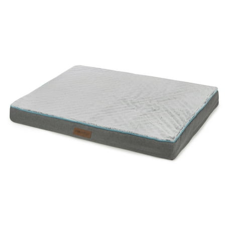 Vibrant Life Therapeutic Pet Bed, Dark Gray & Aqua