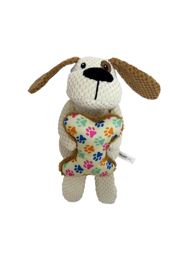 Tough Buddy Dog with Bone Dog Toy, Chew Level 4