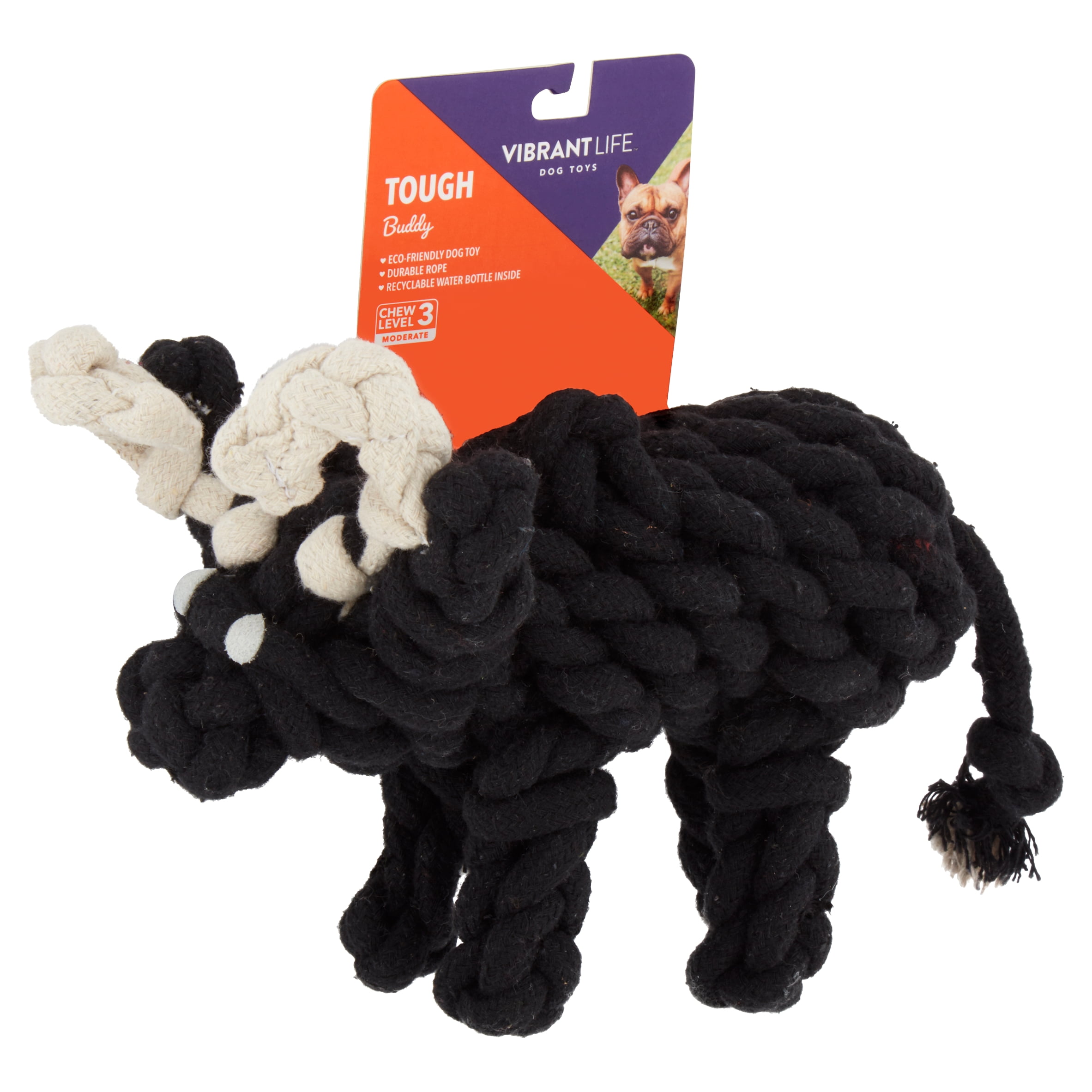 Vibrant Life Tough Buddy Rope Bull Dog Toys