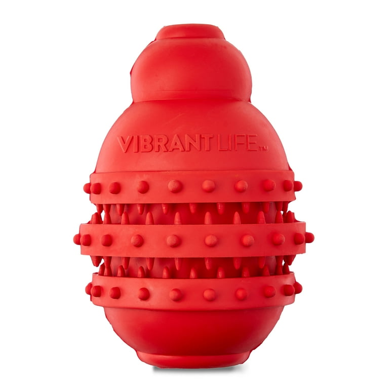 Vibrant Life Treat Buddy Dog Toy, Red, Medium, 5