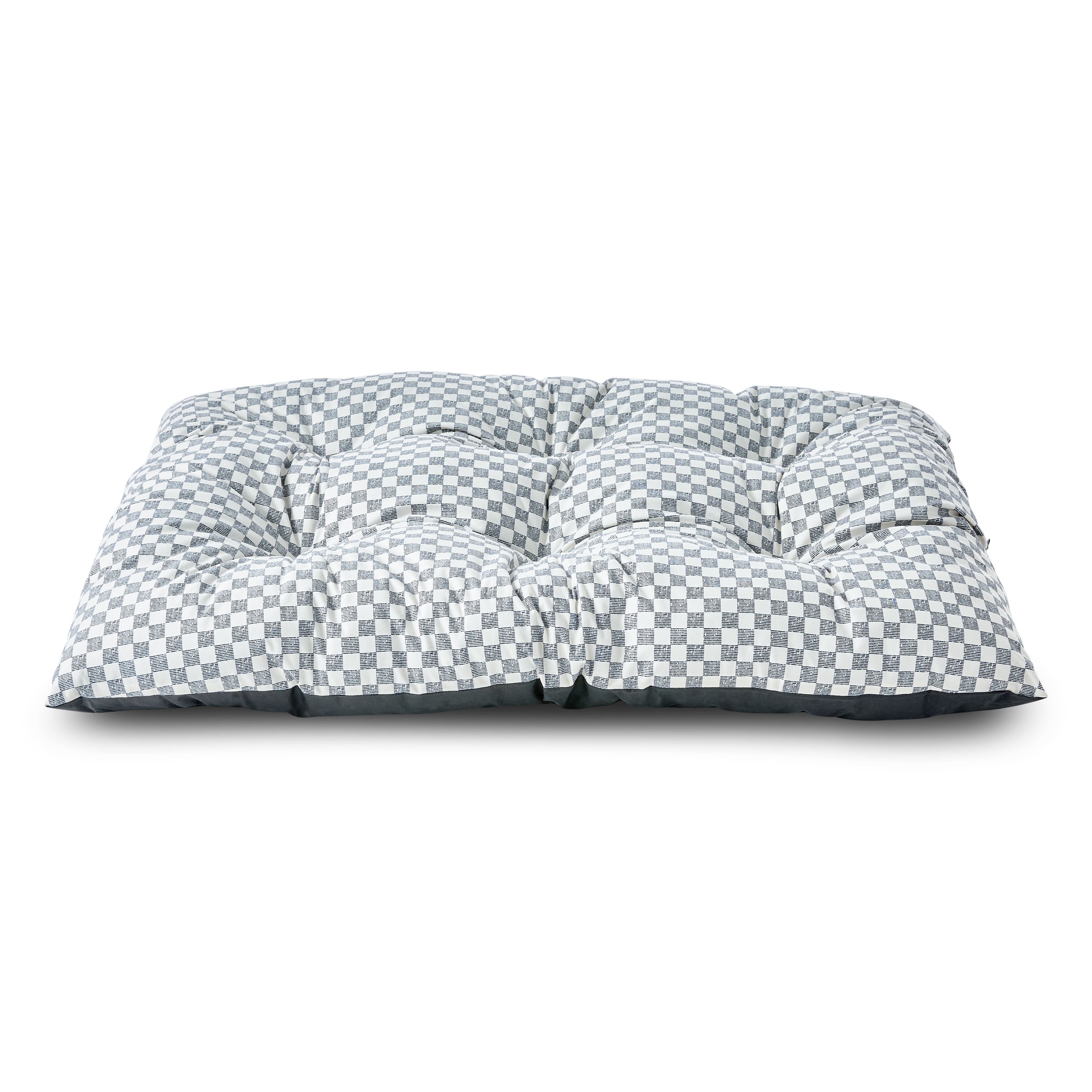 Vibrant Life Extra Large Tufted Pillow Dog Bed, Black and White, 34" x 46"