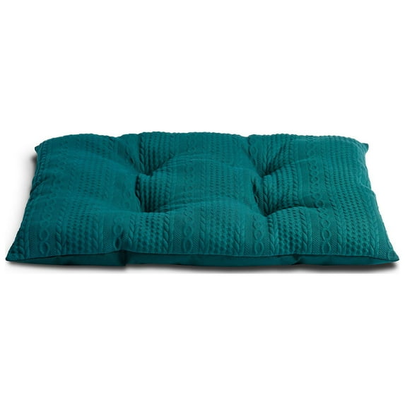 Vibrant Life Medium Tufted Pillow Pet Bed, Red Knit