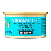 Vibrant Life Tuna Dinner Grilled Cuts in Gravy Wet Cat Food, 3 oz Can