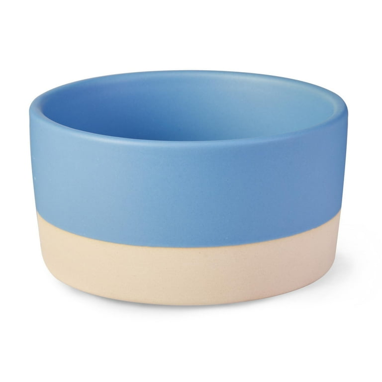 Vibrant Life Two Tone Ceramic Pet Bowl Small Blue Walmart