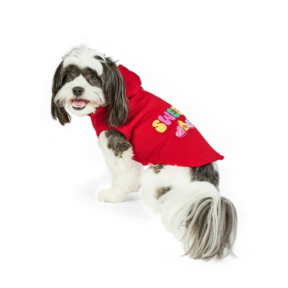 Vibrant Life Valentine's Day Pet Hoodie for Cats & Dogs, Sweetie, Red, Small