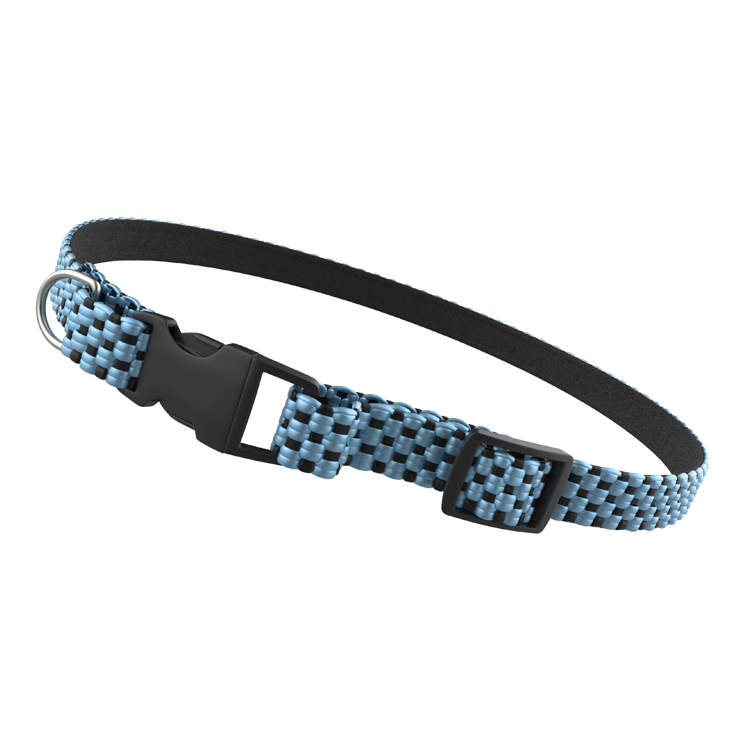 Vibrant Life Woven Padded Dog Collar, Blue, Small