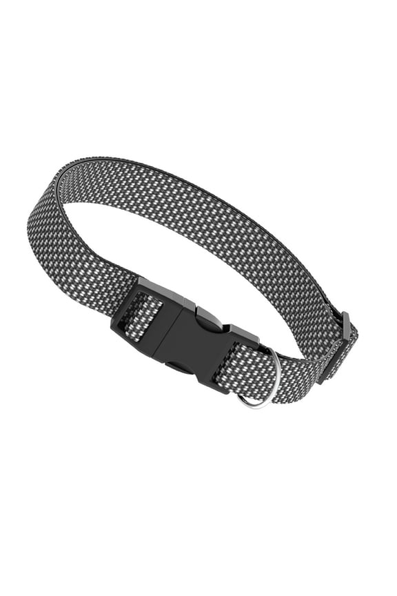 Woven Padded Dog Collar, Gray, Large