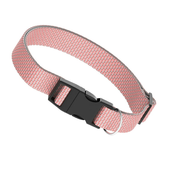 Vibrant Life Woven Padded Dog Collar, Pink, Large