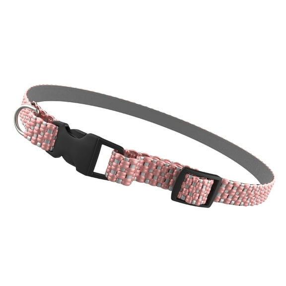 Vibrant Life Woven Padded Dog Collar, Pink, Small