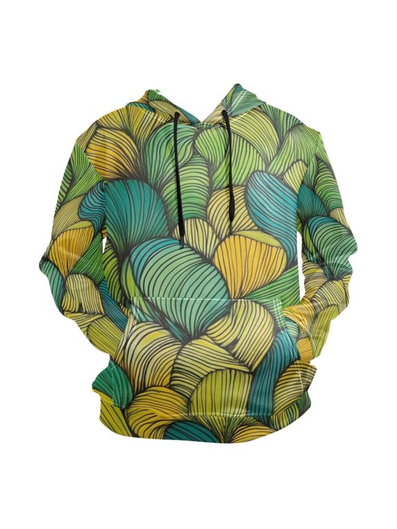 Vibrant Line Art Men’s Hoodies Sweatshirt Fleece Jackets Long Sleeve Sweatshirts