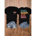 thumbnail image 1 of Vibrant Mama Mommy Mom Bruh Women's T-Shirt, Funny Mother's Day Gift, Casual Short Sleeve Crew Neck Graphic Tee, 1 of 6