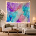 thumbnail image 1 of Vibrant Marbled Swirls on Canvas, Dreamy Abstract for Art Enthusiasts, Fluid Art Wall Decor, Housewarming Gift, Tapestry Wall Hanging for Living Room and Bedroom, 1 of 7