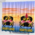 thumbnail image 1 of Vibrant Maryland Sunset Shower Curtain with Blue and State Flag Design Perfect for State Pride, 1 of 5