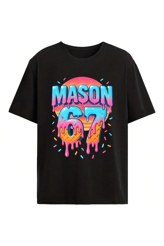 Vibrant Mason 67 Dripping Candy Print Unisex Graphic T-Shirt