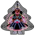 thumbnail image 1 of Vibrant Metal Hanging Christmas Tree Wind Spinner - Colorful Floral Patterns & Concentric Glow for Festive Yard & Garden Decor, 1 of 7