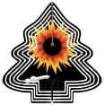 thumbnail image 1 of Vibrant Metal Hanging Christmas Tree Wind Spinner - Geometric Design with Concentric Rings Perfect for Garden Decor, 1 of 7