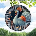 thumbnail image 1 of Vibrant Metal Hanging Wind Spinner with Whimsical Turkey Design & Circular Pattern - Perfect for Yard & Garden Decor, 1 of 6