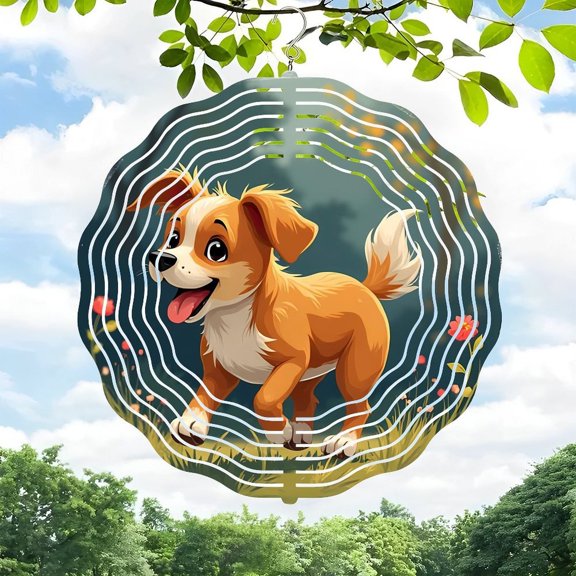 Vibrant Metal Hanging Wind Spinners & Chimes - Colorful Concentric Circle Design for Joyful Yard & Garden Decor