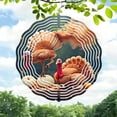 thumbnail image 1 of Vibrant Metal Hanging Wind Spinners & Chimes for Yard & Garden - Autumn-Inspired Design with Colorful Turkeys & Pumpkins, 1 of 6