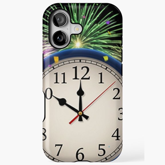 Vibrant Midnight Clock Party iPhone Case 17 to 11 Pro Max