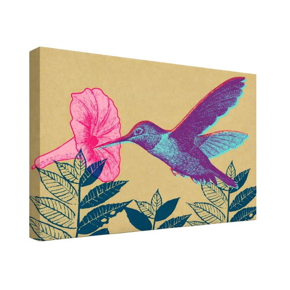 Vibrant Moment in Flight - Fine Art Giclee Print on Gallery Wrapped Canvas