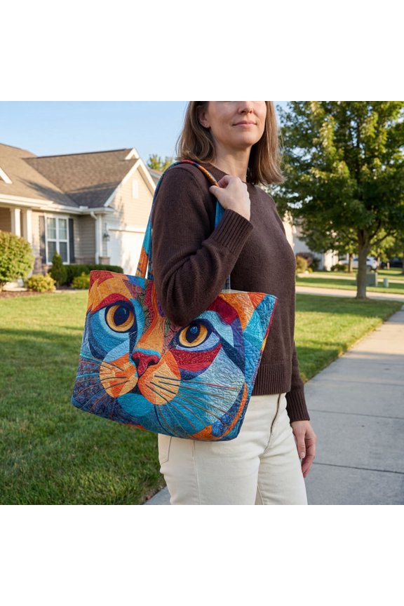 Vibrant Mosaic Masterpiece Quilted Classic Tote Bag