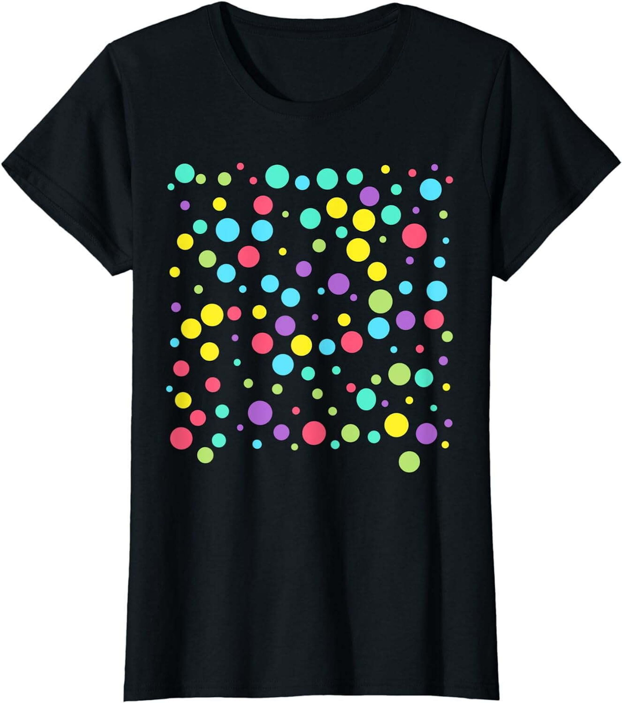 Vibrant Multicolor Polka Dot Tee in Pretty Pink & Blue - Stand out in ...