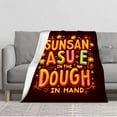 thumbnail image 1 of Vibrant Multicolored Flannel Blanket - Soft Cozy Durable for Sofa Travel Bed & Chair - Festive Design with Stars & Flowers, 1 of 5