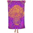thumbnail image 1 of Vibrant Mushrooms Large Beach Towel - Plush Thick Cotton Pool Towel, Adult Beach Towels, 1 of 16