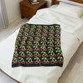 thumbnail image 1 of Vibrant Neon Cherries Premium Cute Soft Velveteen Plush Cozy Blanket, Cozy Fruit Lover Throw, Unique Gift for Home, Cherry Blanket Room Decor Gift, 1 of 4