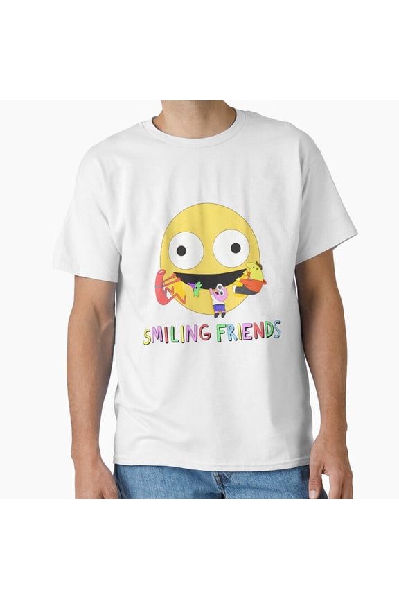 Vibrant Neon Yellow Animated Comedy Title Logo Fan Merchandise Tee T-shirt
