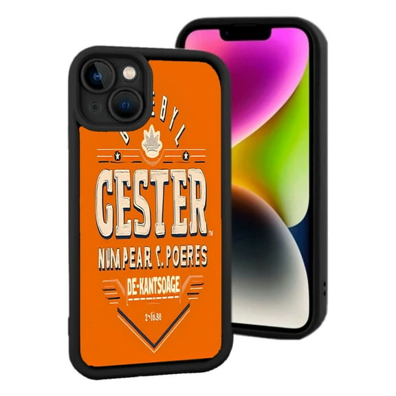Vibrant Orange iPhone 15 Case with Bold Text Lightweight & Yellowing Resistant Perfect for Style & Protection