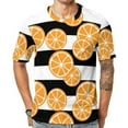 thumbnail image 1 of Vibrant Oranges T Shirt Fruit Leaf Print Men Cool T-Shirts Graphic Tees Short Sleeve Fun Plus Size, 1 of 5