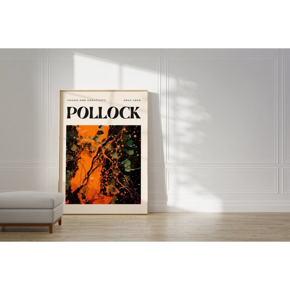 Vibrant Paint Splash Expressionist Wall Art Poster, Unframed Paper Poster 8x10in