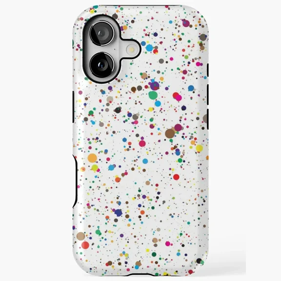 Vibrant Paint Splatter Confetti Art Protective Case for iPhone 11 12 13 14 15 16 17 Pro Max