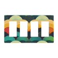 thumbnail image 1 of Vibrant Painting Colorful Cloud Switch Cover Decorative Wall Plate / 4-Gang Screwless / Standard Size 4.5x8 in, 1 of 5