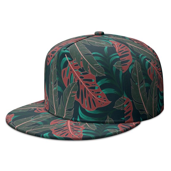 Vibrant Palm Inspired Snapback Hat - Adjustable Breathable Cap for Men Women | Botanical Design